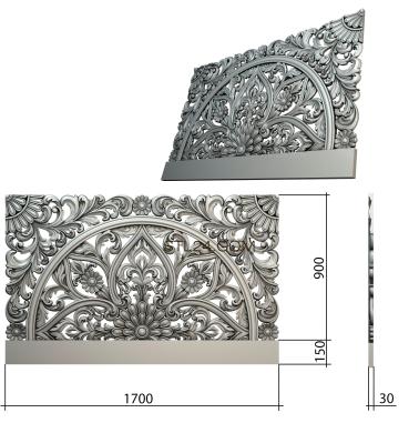 Спинки кроватей (SK_0307) 3D модель для ЧПУ станка